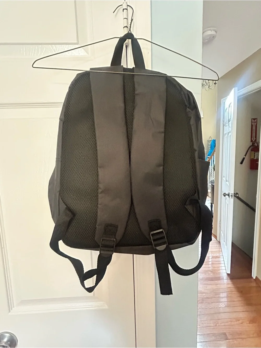 Black Men's Backpack with White NY Logo - Everyday Commuter Bag